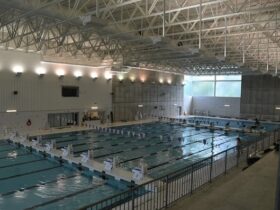 Piscina olímpica en gimnasio